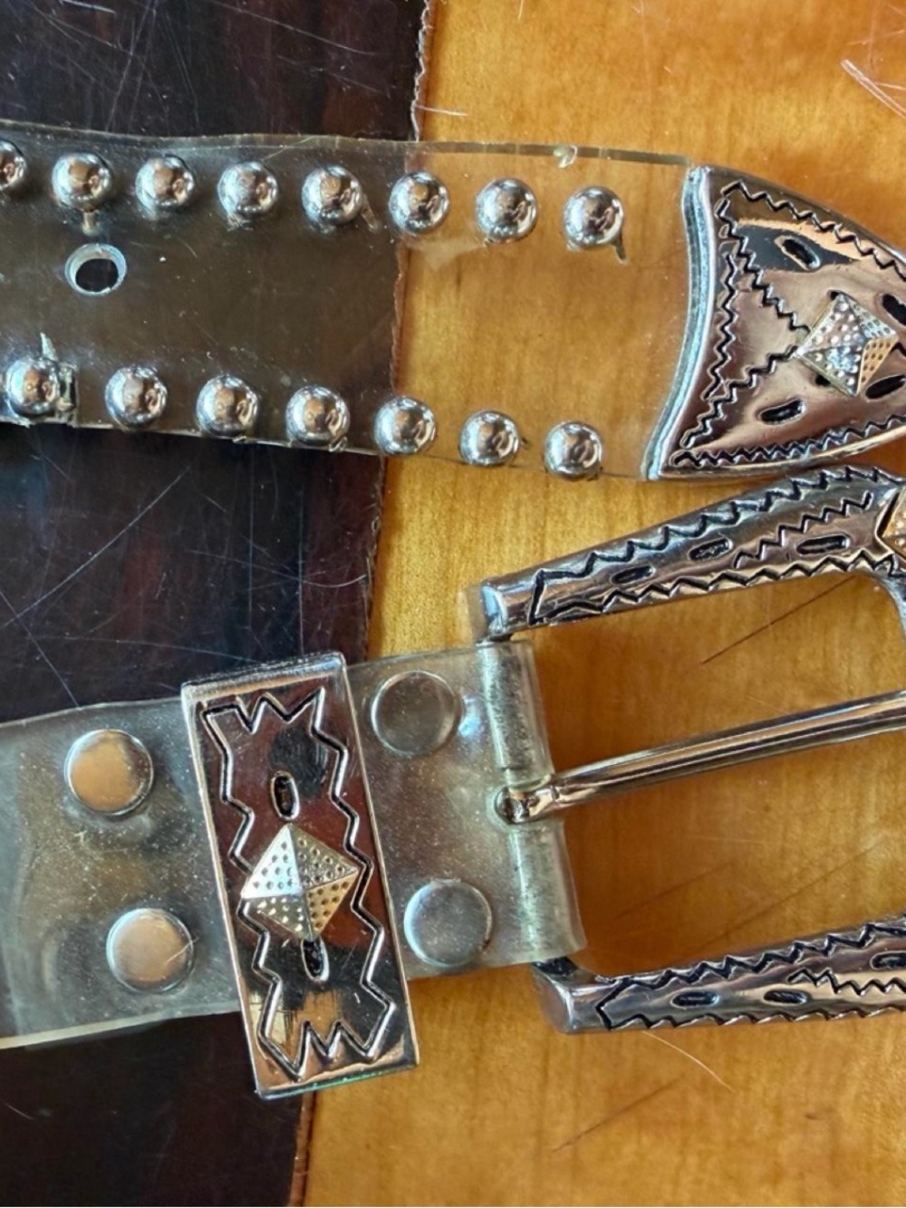 Handmade studded western belt